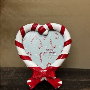 Sheffield Home Festive Red and White Candy Cane Heart Frame